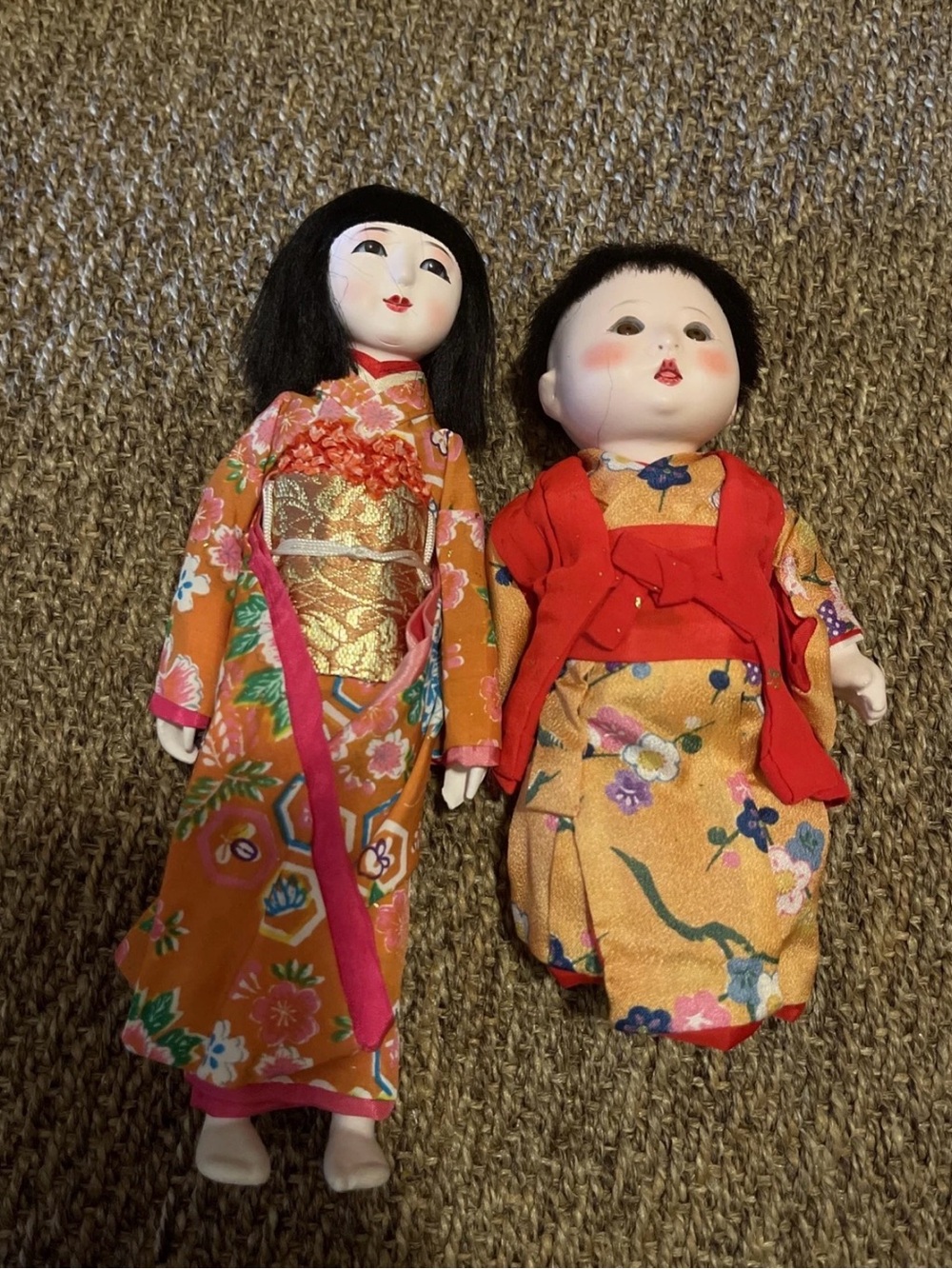 Traditional Japanese Kimono Dolls - Vintage